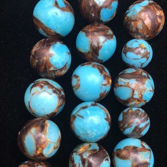 HANDMADE TURQUOISE BRONZITE NECKLACE - Picture 4 of 4